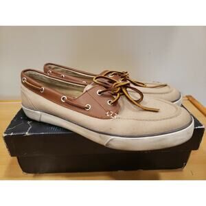Polo Ralph Lauren Mens Rylander Boat Shoes Size 12D Lace Up Tan & Brown